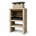 Barbecue in cemento con griglia in acciaio inox