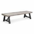 Panca in legno e acciaio grigia 200x40x45 cm